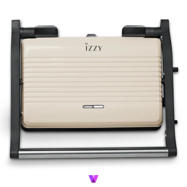 Izzy IZ-2025 Vintage Sandwich Maker Panini - Cream