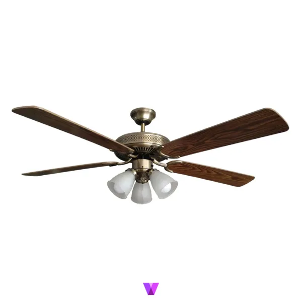 Elegant Tropicana Ceiling Fan - Brushed Bronze