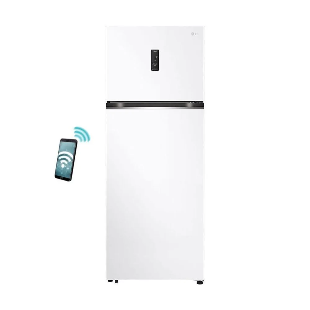 LG GTBV44SWBKD Double Door Refrigerator, White