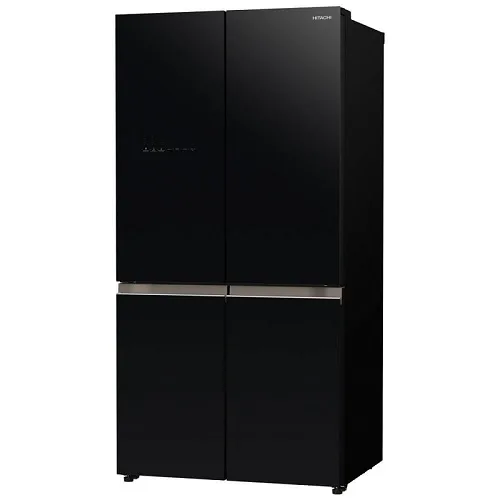 HITACHI RWB640VRUO-1GBK Refrigerator Four Door Glass Black