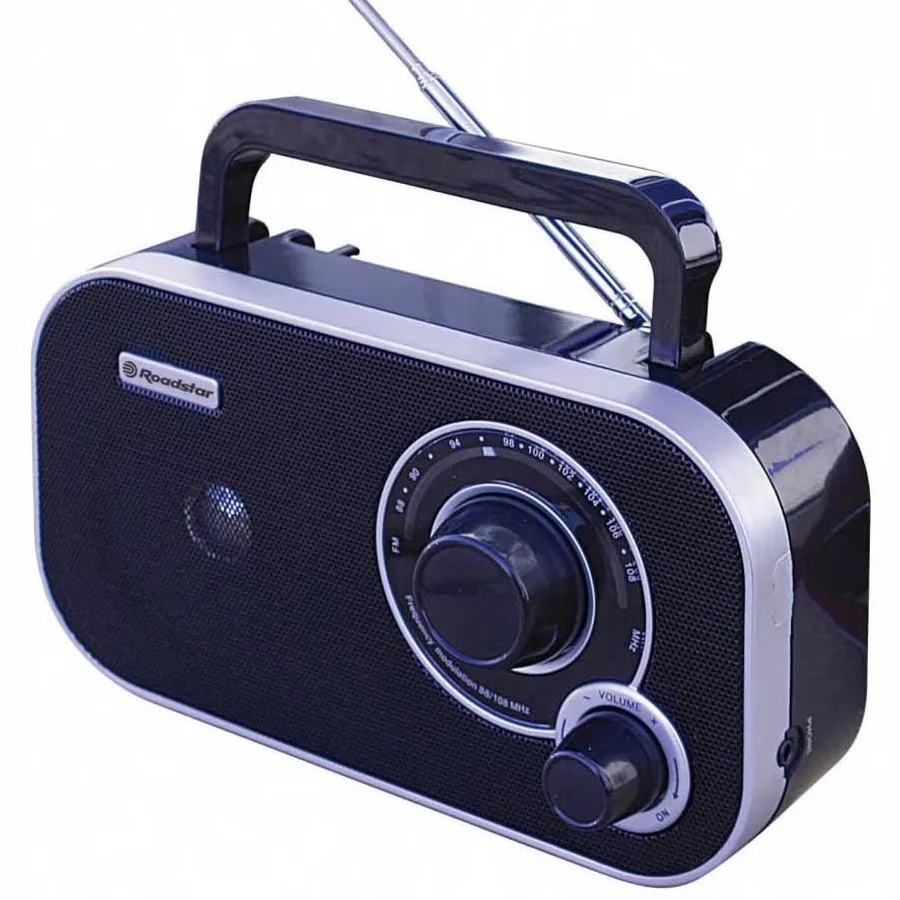 Roadstar TRA-2235 Retro Portable Power/Battery Radio Black Black