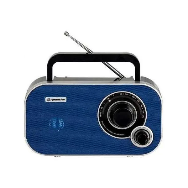 Roadstar TRA-2235 Retro Portable Power/Battery Radio with USB Blue
