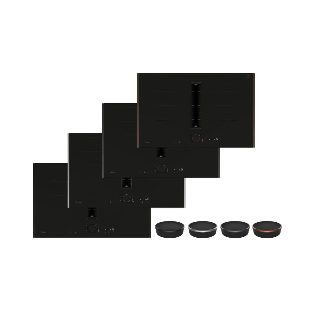 NEFF V68YYX4B0 Induction Hob With Integrated Cooker Hood Matt Black