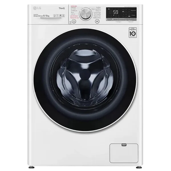LG Washing Machine/Dryer 8/6kg AI DD™ Steam TurboWash™ F4DV508S0E