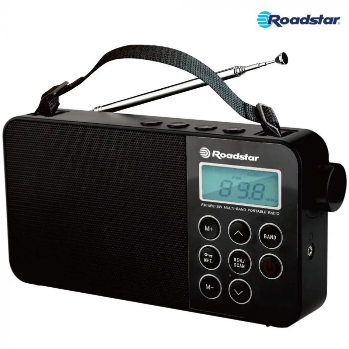 Roadstar TRA-2340PSW Portable Power/Battery Radio Black
