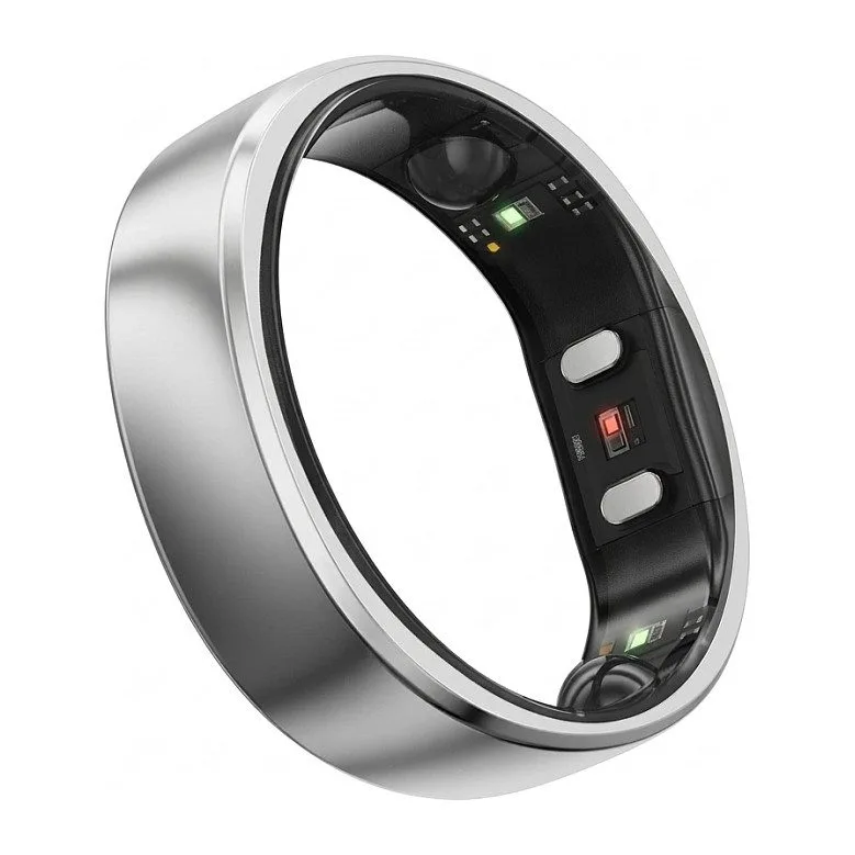 RingConn Smart Ring Gen2 Air for Women and Men - Sleep and Fitness Tracking Wearable - Heart Rate - Galaxy Silver Size 8