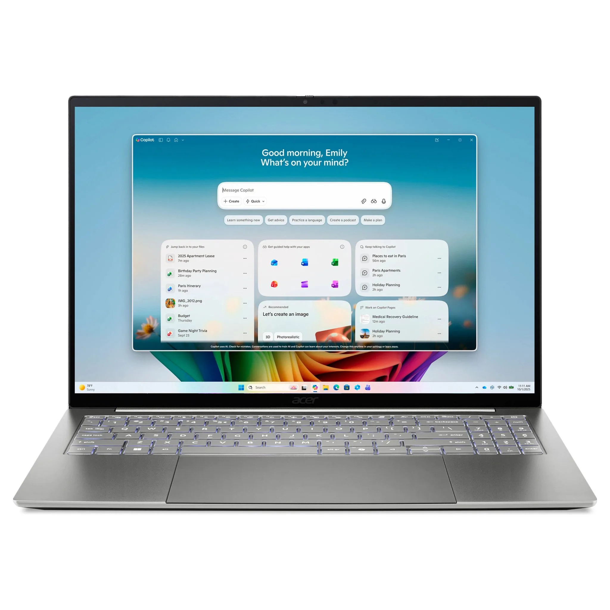 Acer Swift 16 AI OLED SF16-71T-79NV CU X7 358H/16GB/512SSD/W11 Home Touch