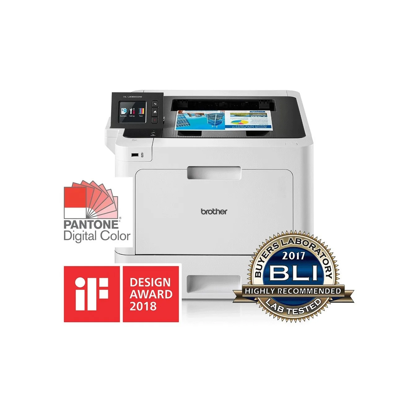 FL Brother Color Laser Printer A4 Ethernet Wi-Fi Duplex - HL-L8360CDW - Color, A4, Ethernet, Wi-Fi, Duplex
