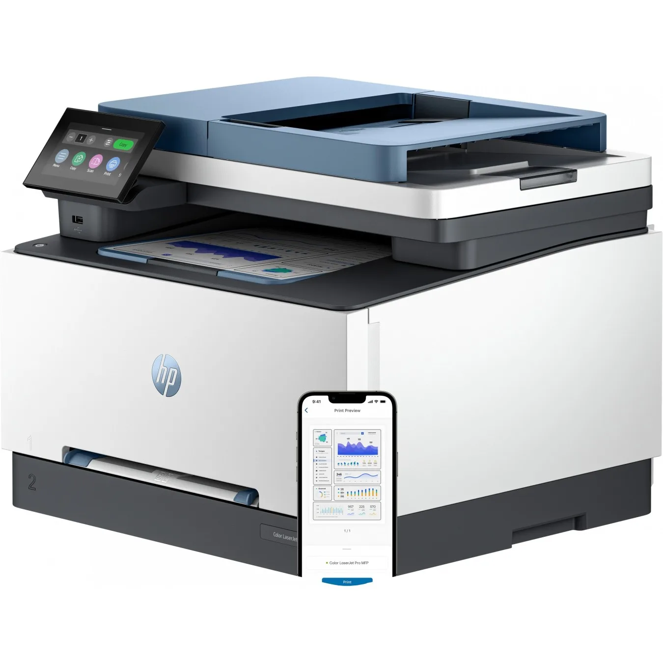 HP Color LaserJet Pro MFP - 3302sdwg - 3-in-1 Color Laser Printer, ADF, Duplex, LAN, Wi-Fi