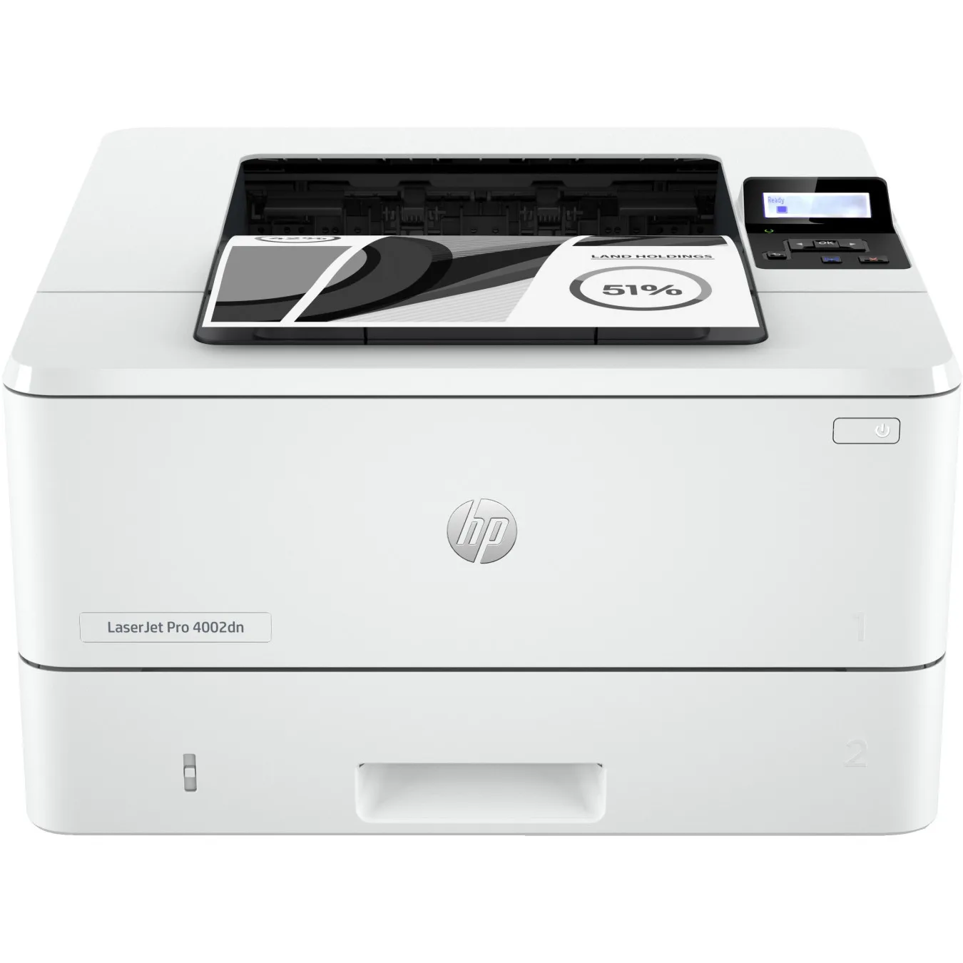 HP LaserJet Pro 4002dn - Monochrome Laser Printer, 40 ppm, Duplex, 256 MB, 1200 MHz, White
