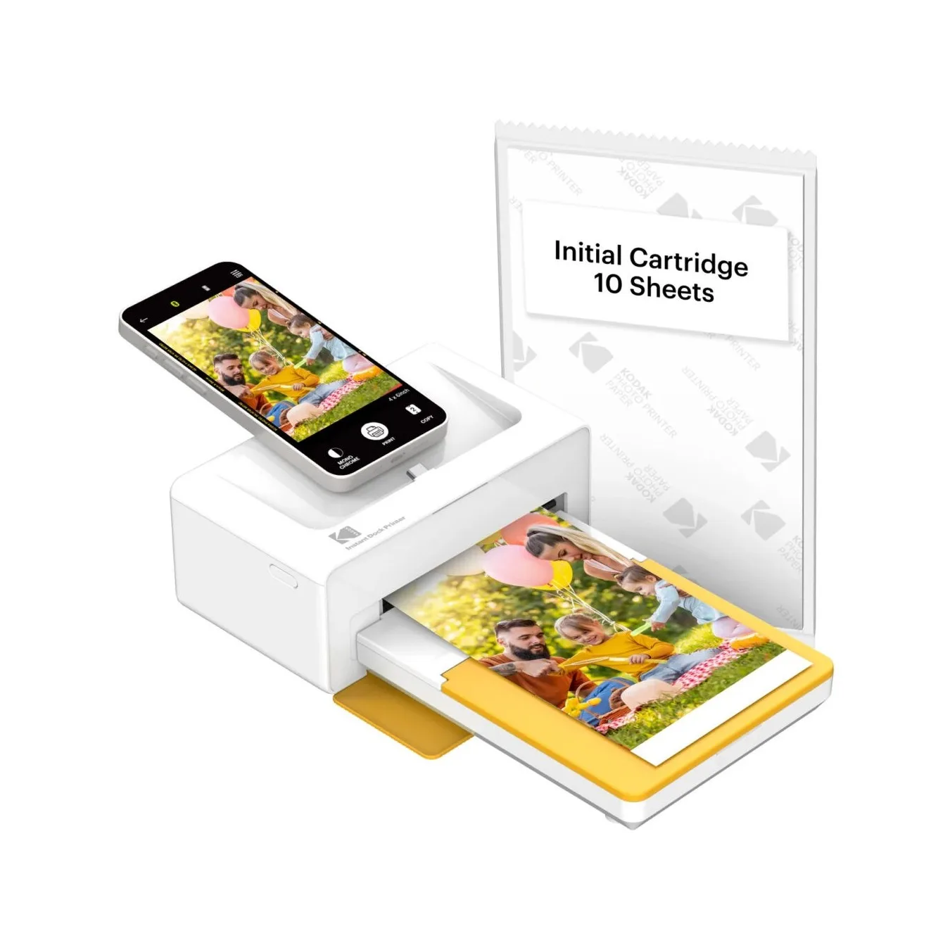 Kodak Dock Plus 4PASS Wireless Smartphone Photo Printer - 10x15 cm Prints - Accessory Pack