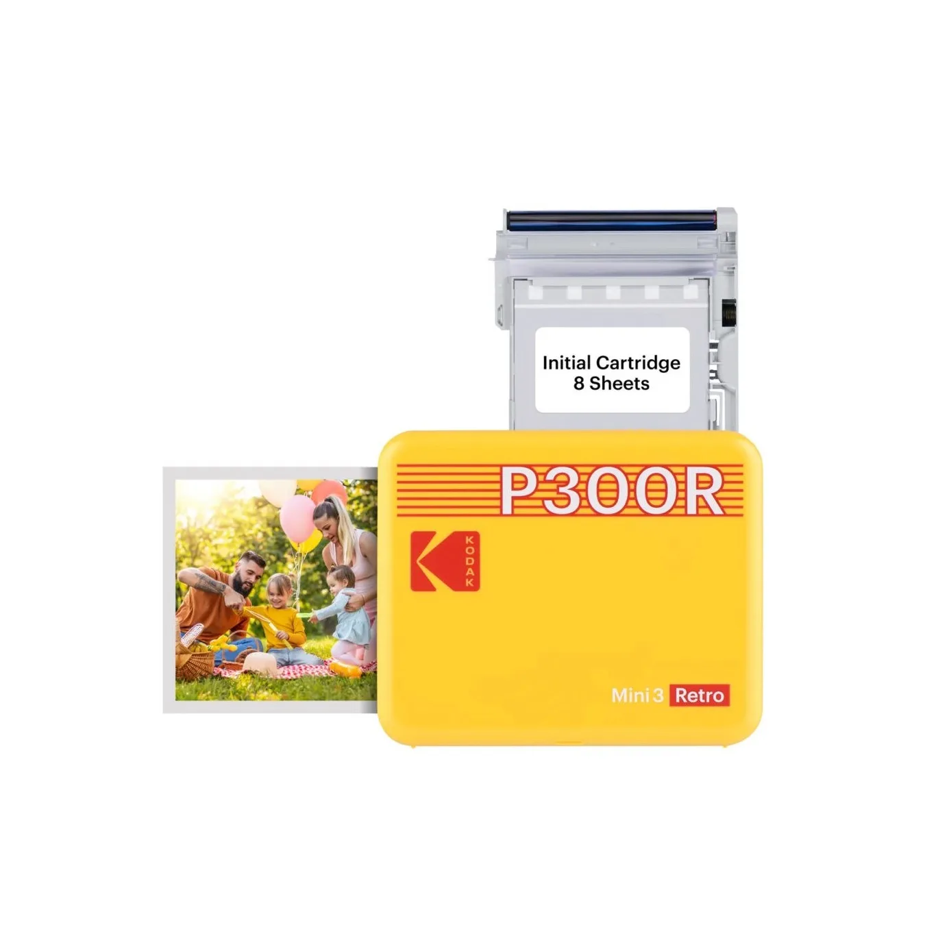 Kodak Mini 3 Retro 4PASS Smartphone Photo Printer - Mini 3 Retro - Yellow, Portable