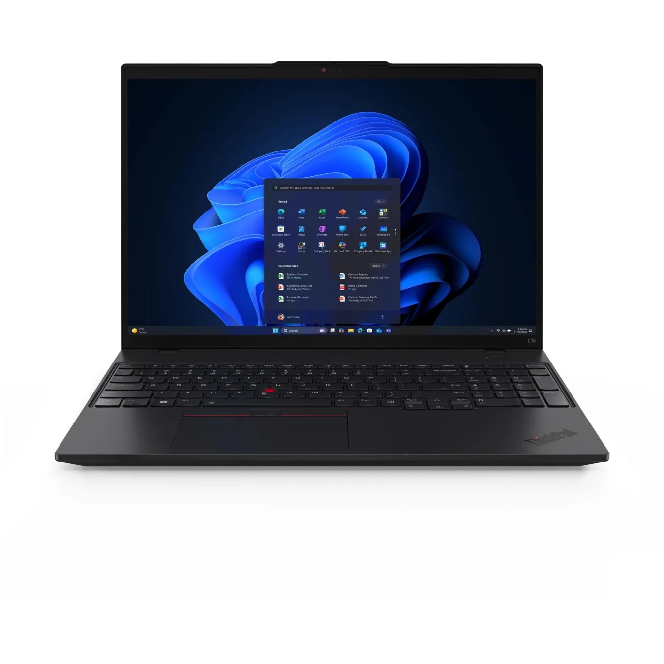 Lenovo ThinkPad L16 Gen 2 - R7 Pro 250 | 16GB DDR5 | 512GB SSD | 16" WUXGA IPS, Black | 3.3GHz (Boost 5.1GHz) | Win11 Pro
