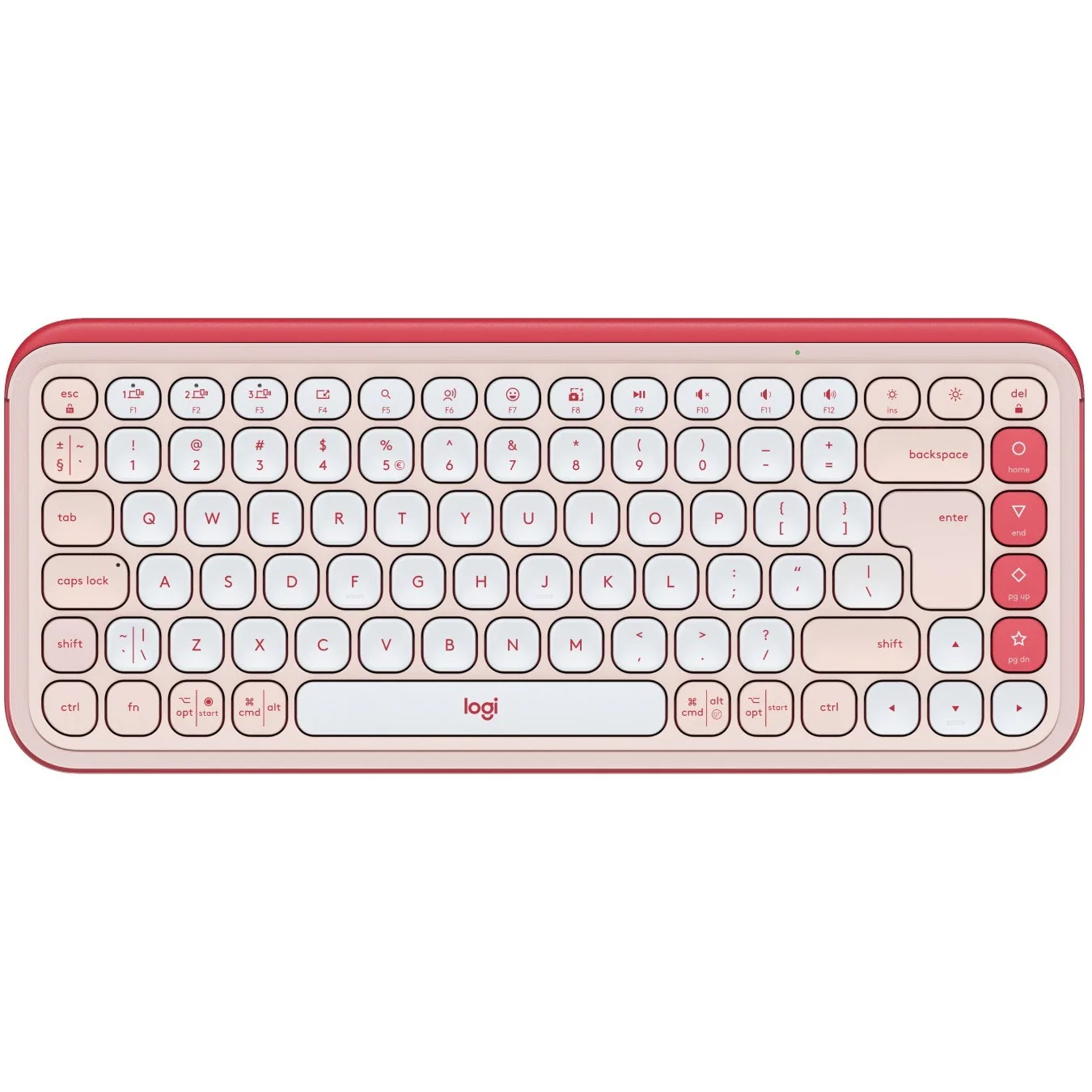 Logitech POP Icon Keys - 920-013073 - Mini Bluetooth Wireless Scissor-Key Keyboard, Rose