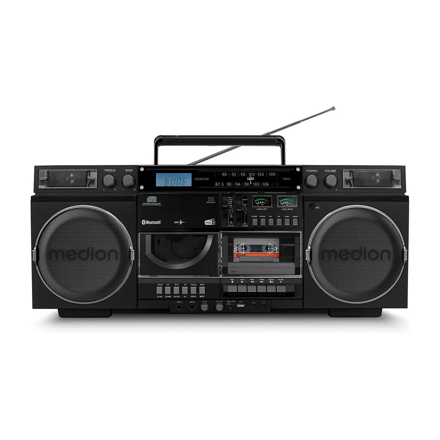 Medion LIFE® P66538 Retro-Boombox schwarz