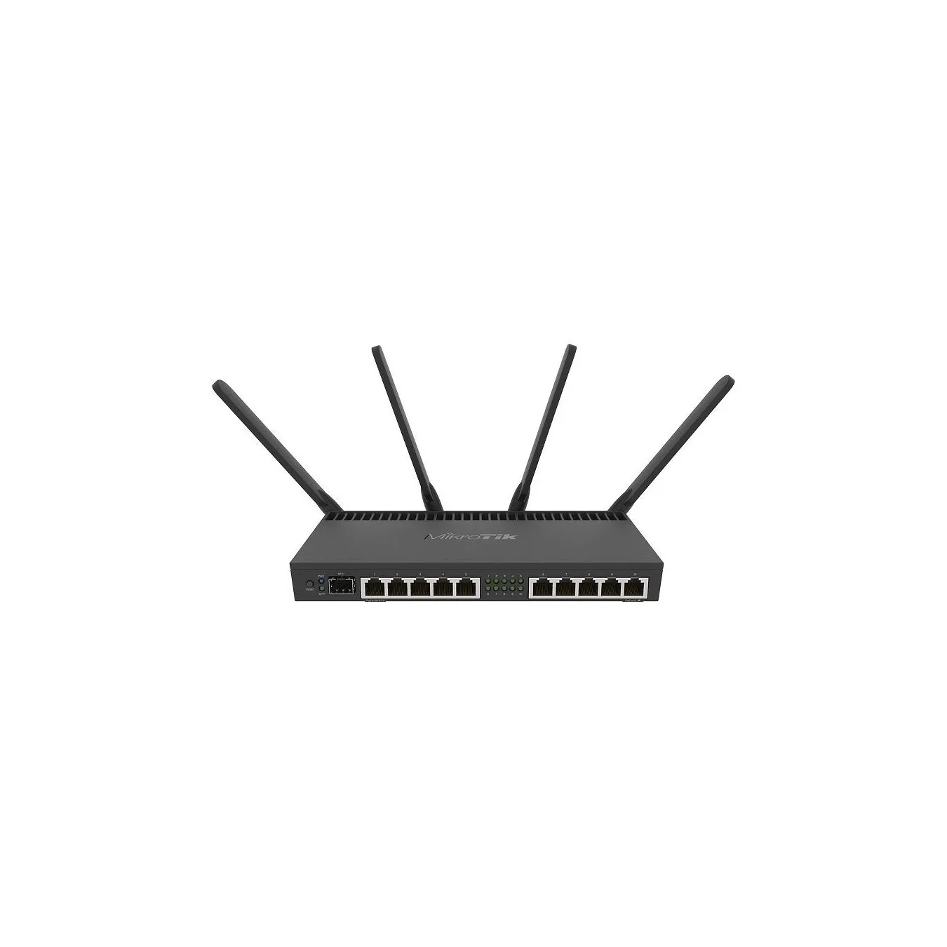 Mikrotik RB4011iGS+5HacQ2HnD-IN - Black, 1400 MHz quad-core, 4x external antennas, Dual-band Wi-Fi 5