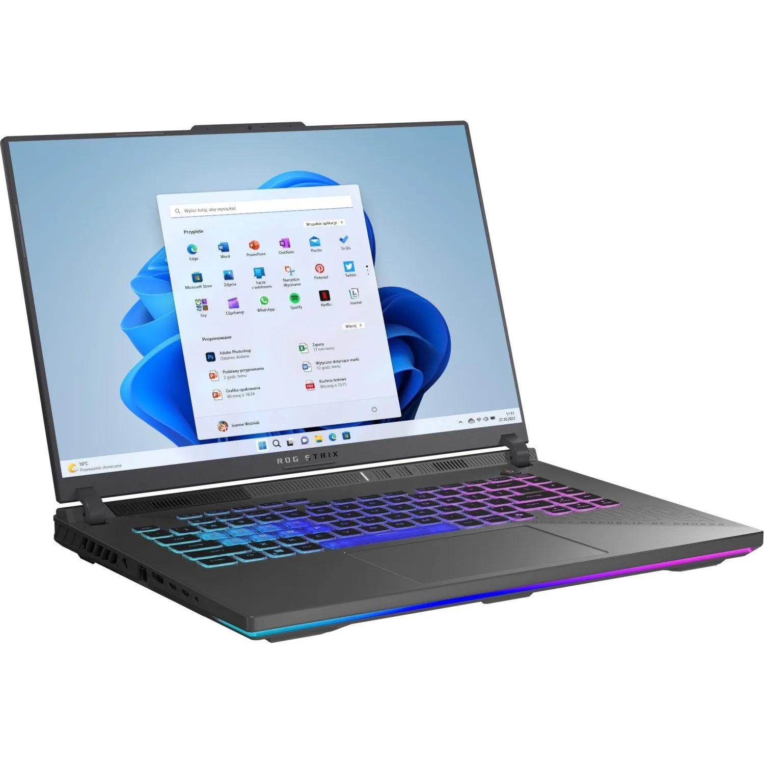 ASUS ROG Strix G16 G614PR-R9161W - R9 8940HX | 16" 165Hz | 16GB | 1TB | Win11H | RTX5070 Ti