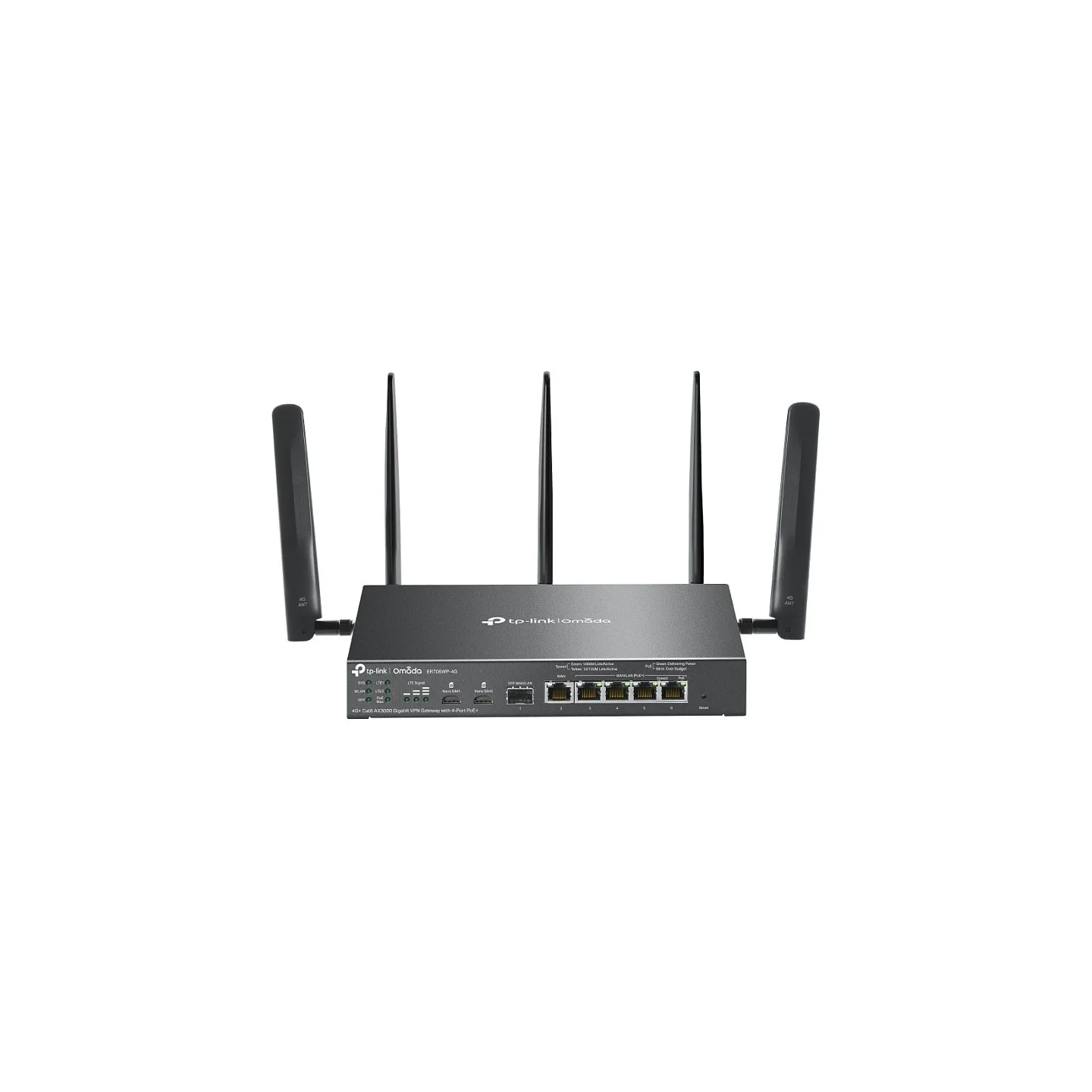 Omada ER706WP-4G Cat6 AX3000 Gigabit VPN Gateway 4 Port PoE+