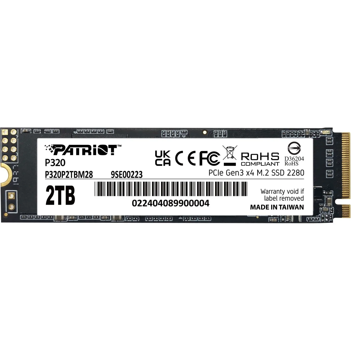 Patriot M.2 2TB - P320 - PCIe 3.0 NVMe 3000 2200 PE999