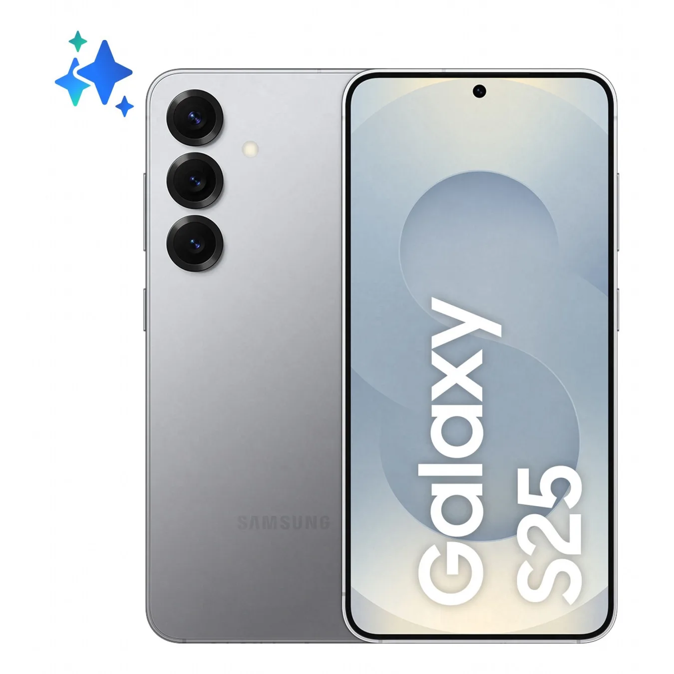 Samsung Galaxy S25 - Snapdragon 8 Elite (4.47 GHz) - 12GB RAM, 128GB, 6.2" Dynamic AMOLED, Silver Shadow, 5G