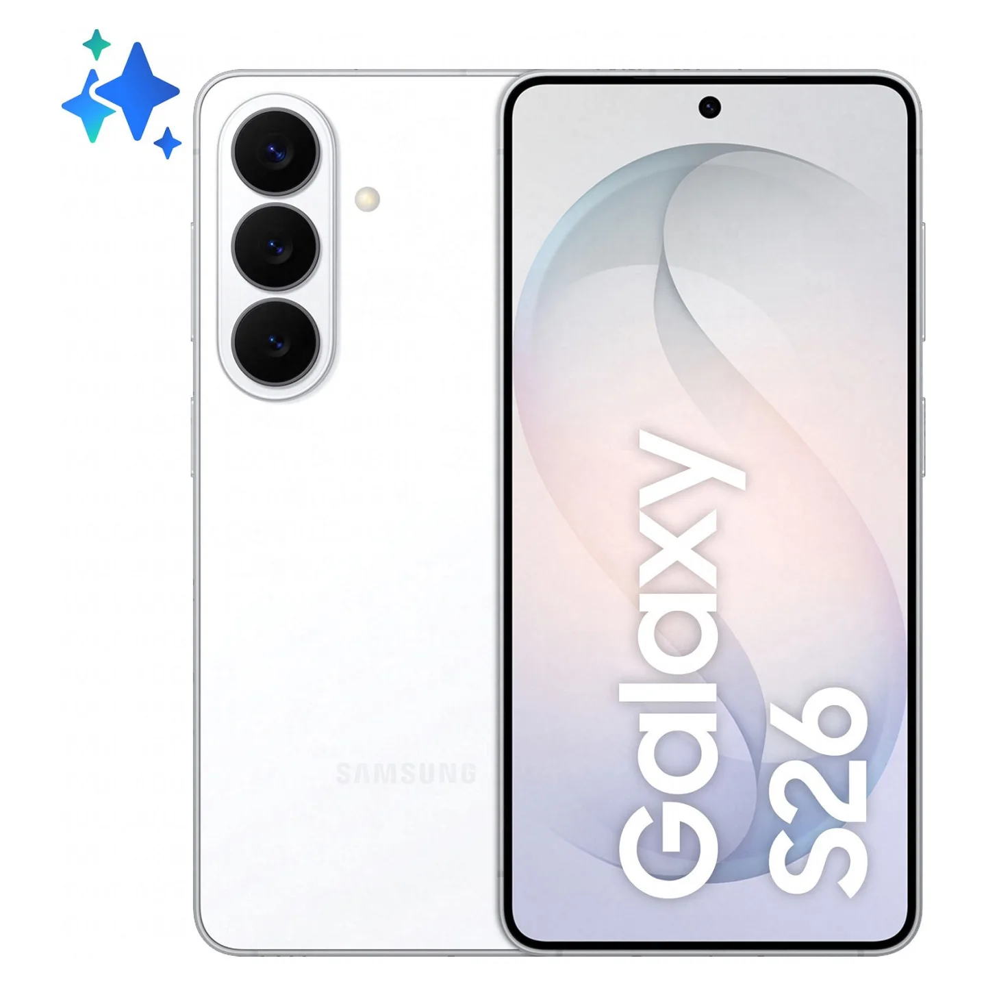 Samsung Galaxy S26 256GB White 15.93cm (6.3') OLED Display. Android 16. 50MP Triple-Kamera