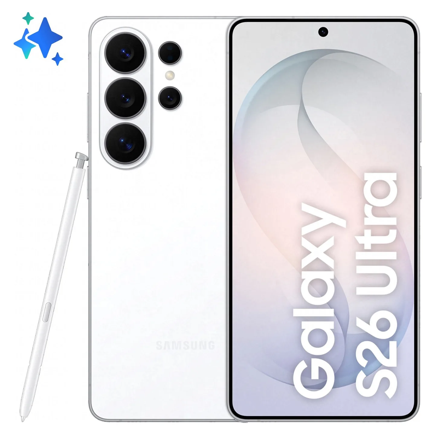 Samsung Galaxy S26 Ultra 256GB White 17.49cm (6.9') OLED Display. Android 16. 200MP Quad-Kamera