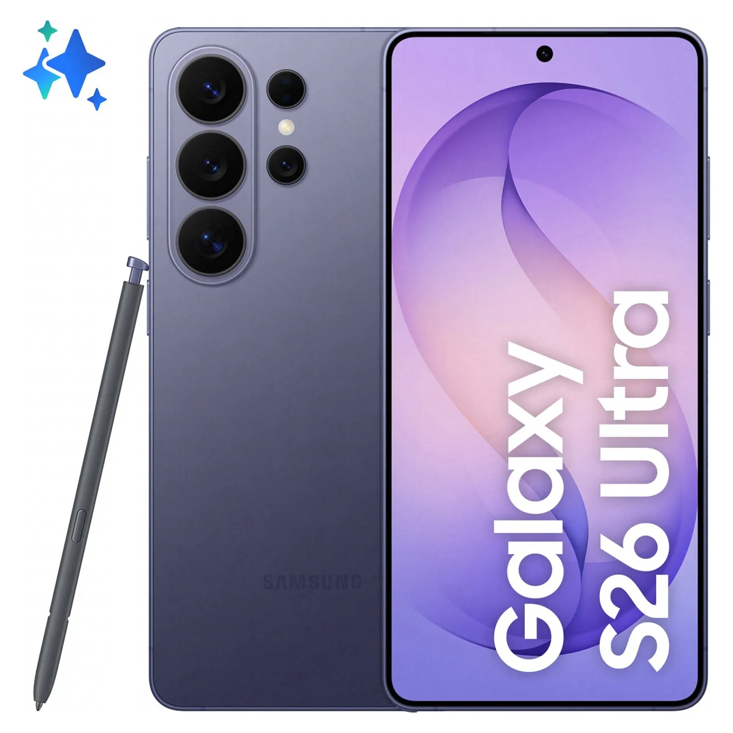 Samsung Galaxy S26 Ultra 512GB Cobalt Violet 17.49cm (6.9') OLED Display. Android 16. 200MP Quad-Kamera