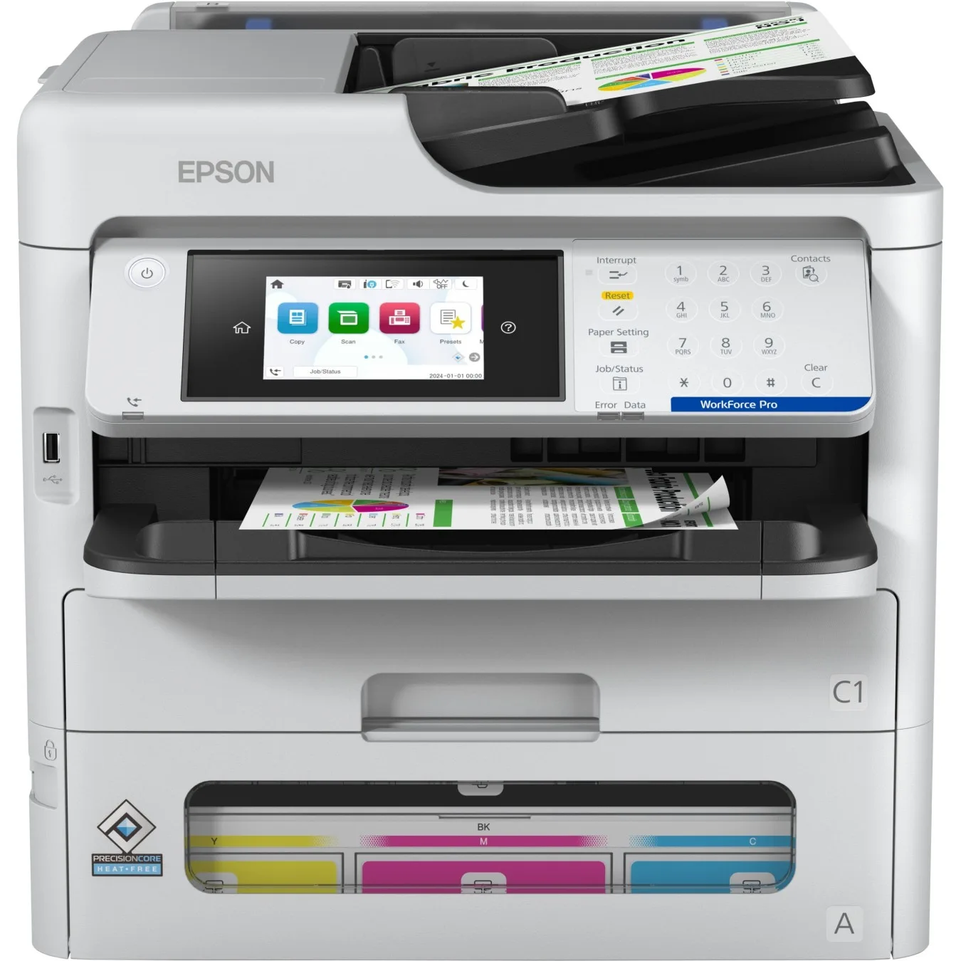 T Epson WorkForce Pro - EM-C800RDWF - Multifunction Printer - USB - LAN - Wi-Fi - 4800 x 1200 dpi - 25 ppm