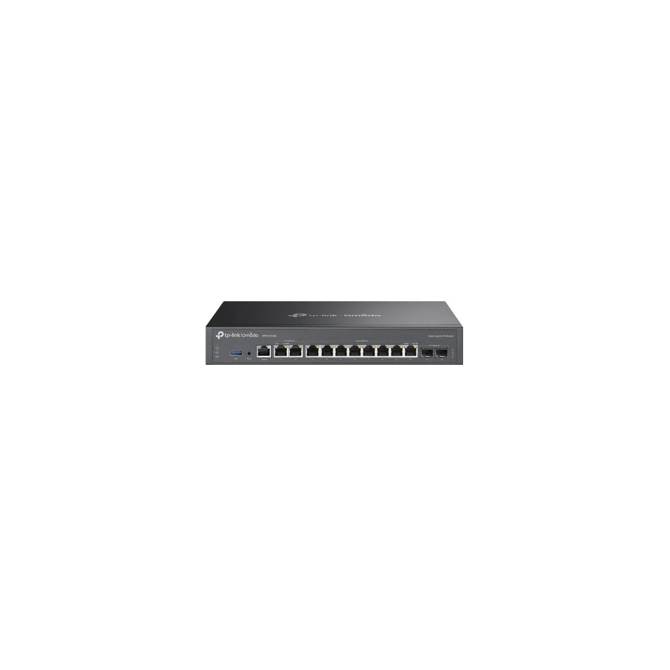 TP-Link Omada Router ER7412-M2 - Black, 1 GB RAM, 128 MB Flash, 2.5G WAN, 2x SFP, 7x LAN, Rack-mount