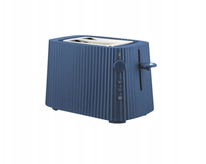 Alessi Plissé electric toaster blue