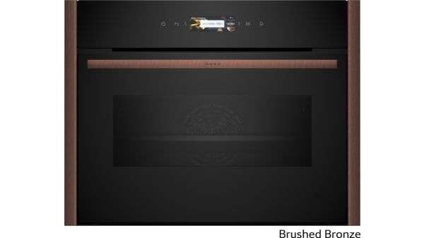 Neff C29MR21Y0 Compact Built In Oven with Microwave N70 Series Brushed Bronze