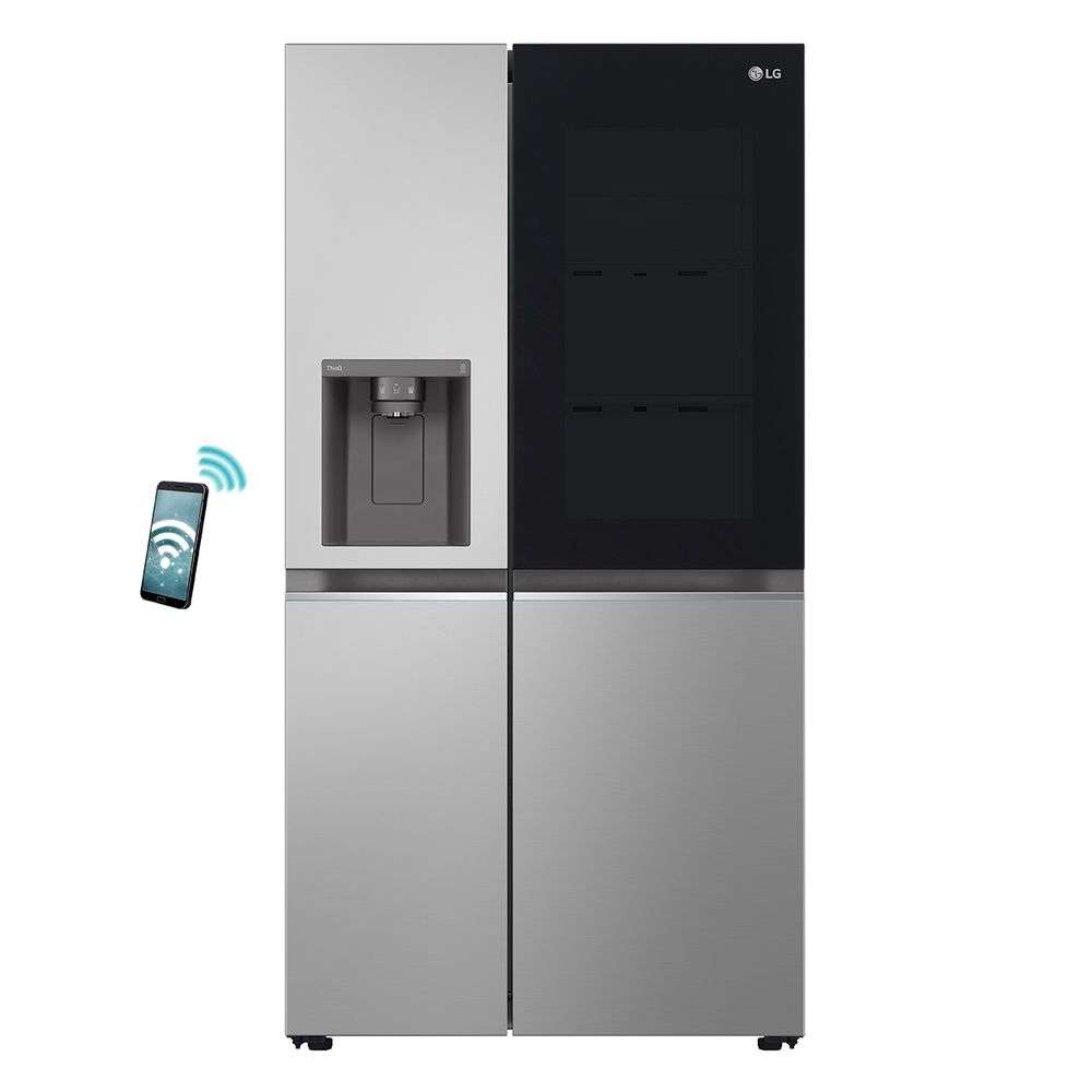 LG GSGV80PYLL Free Standing Side by Side Fridge Freezer, 90cm