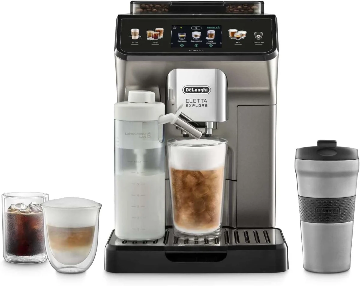 DeLonghi Eletta Explore Fully Automatic Coffee Machine ECAM450.86.T
