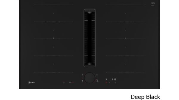 Neff V68YYX4C0 Induction Hob with Integrated Ventilation System Deep Black, 80cm