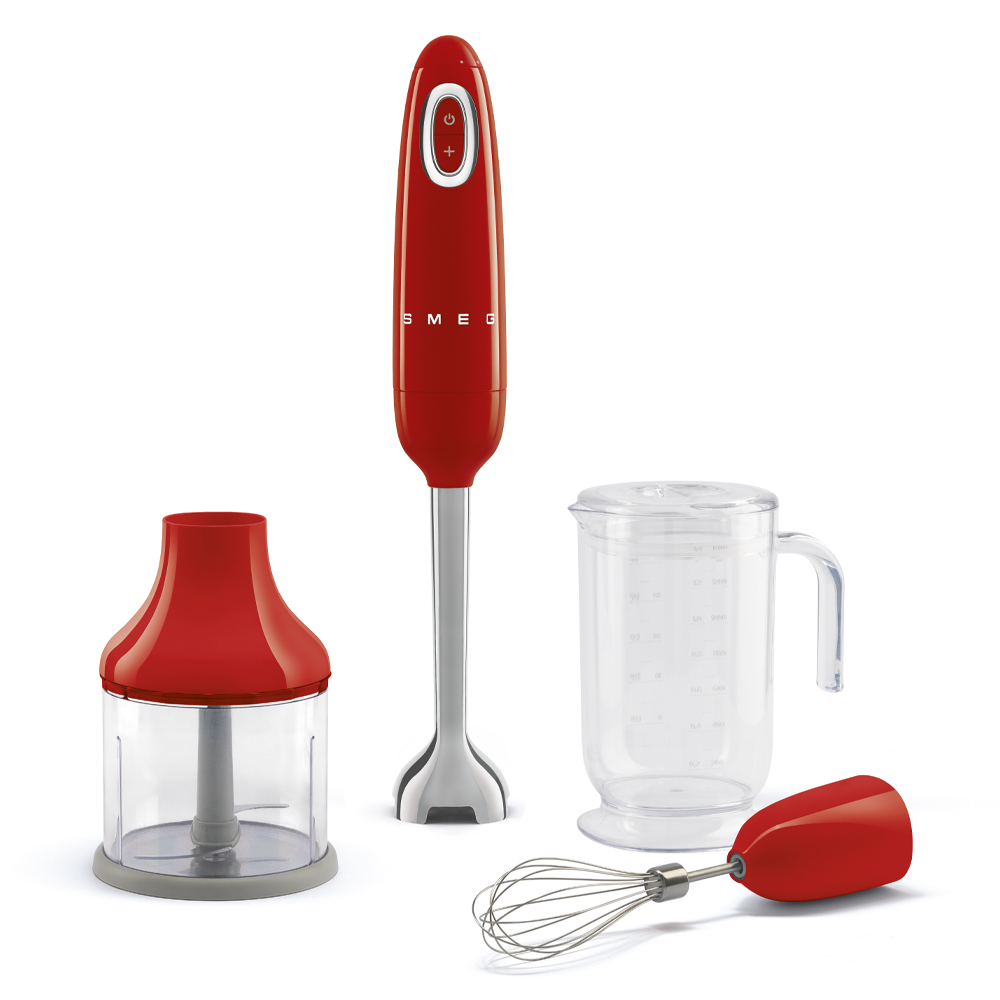 Smeg HBF03RDEU Hand Blender with Accessories Red 50’s Style Aesthetic