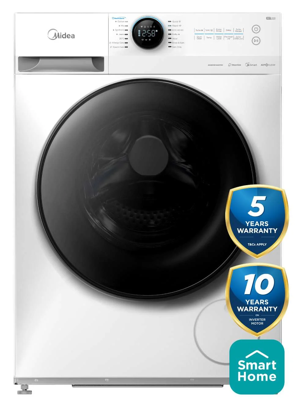 Midea Washing Machine 8Kg Lunar Series MF200W80WB