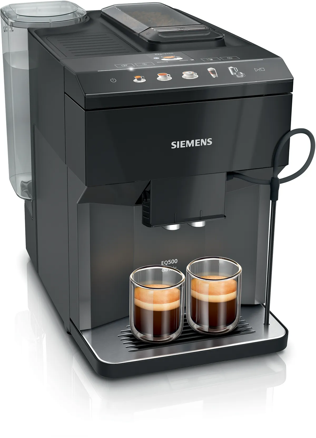 SIEMENS TP511R09 Fully automatic espresso coffee machine EQ500 classic Piano black, Black