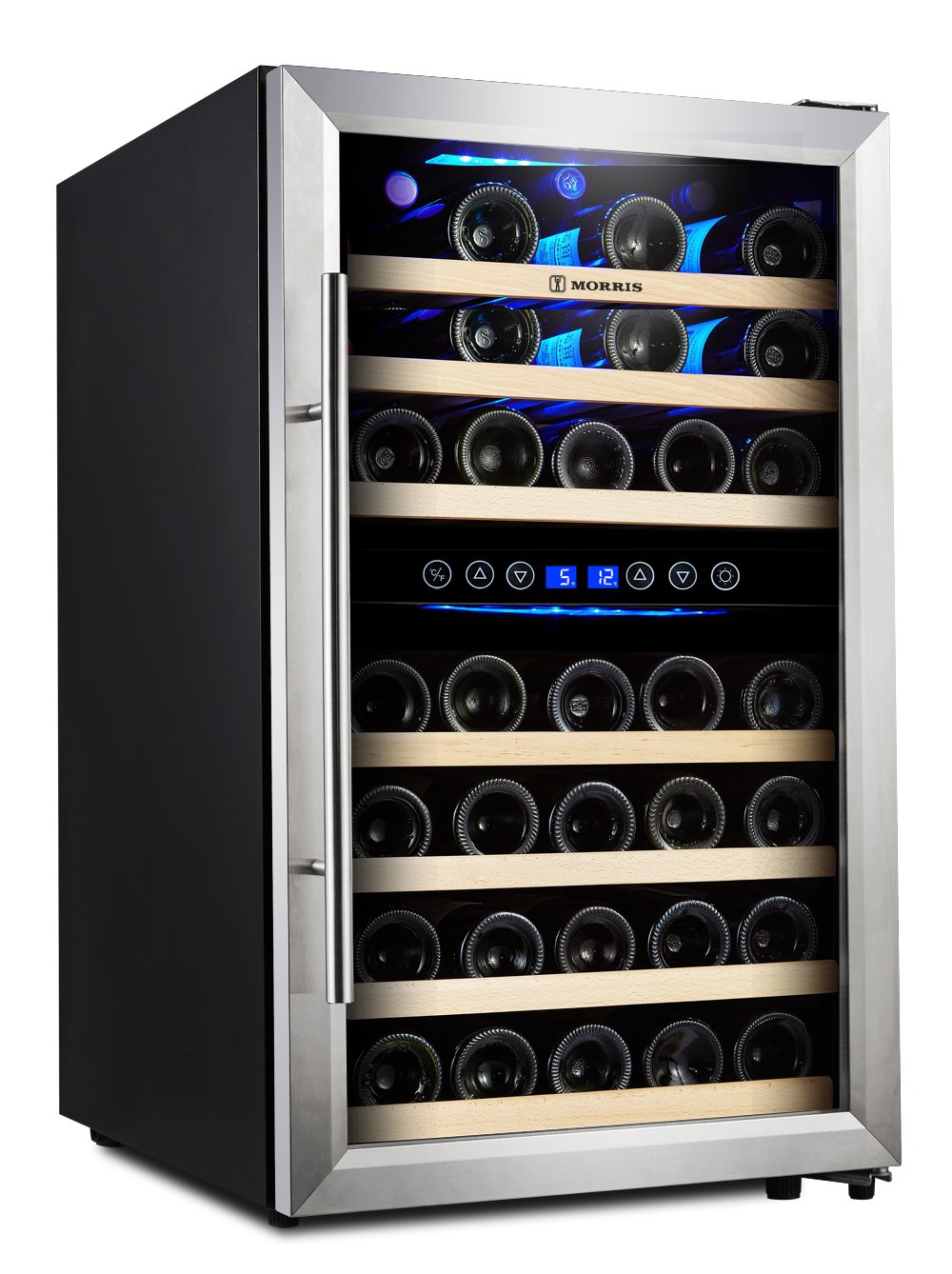 MORRIS MFC-45202 WINE COOLER WITH INOX DOOR, (H x W x D): 84 x 49.5 x 58cm