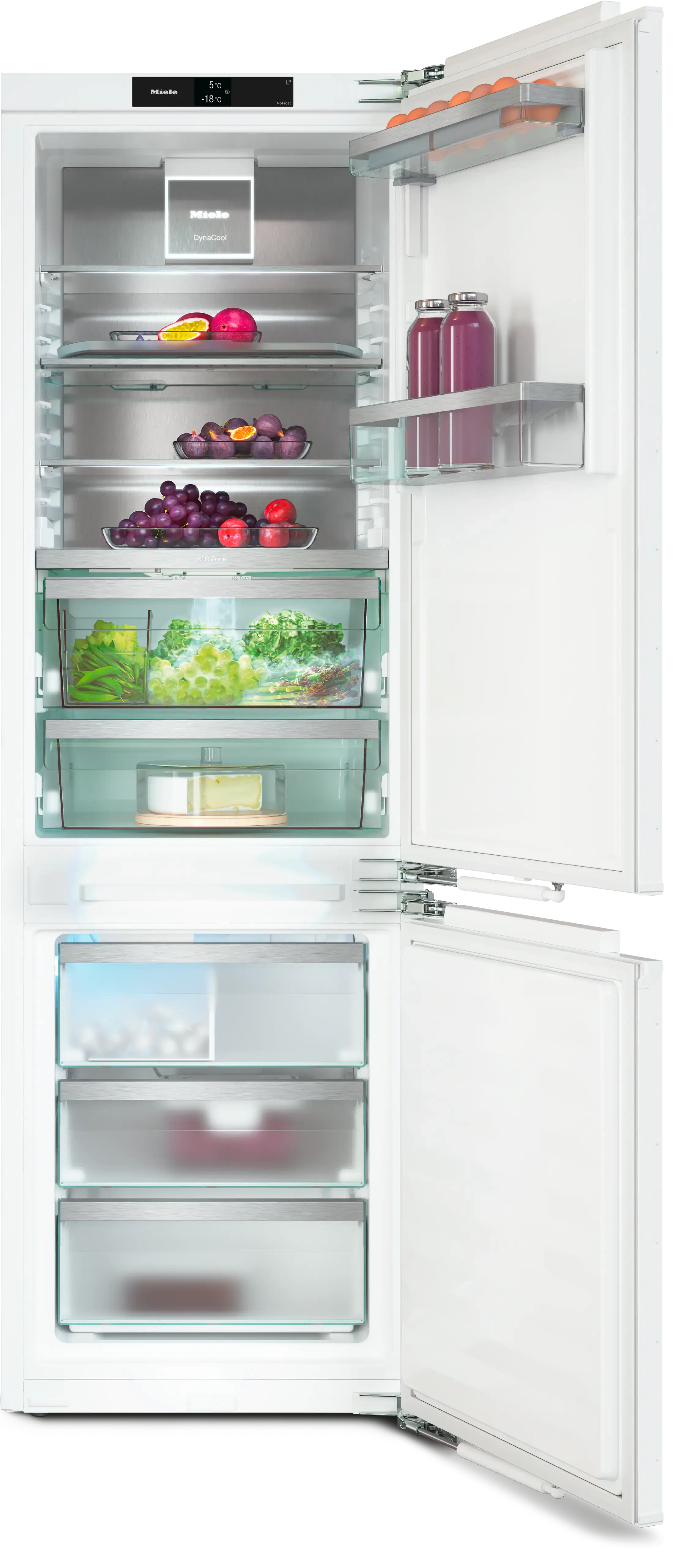 MIELE KFN7795 C 12445210 Built-in fridge-freezer, 178 cm high, with PerfectFresh Active, Freeze&Cool, and IceMaker.