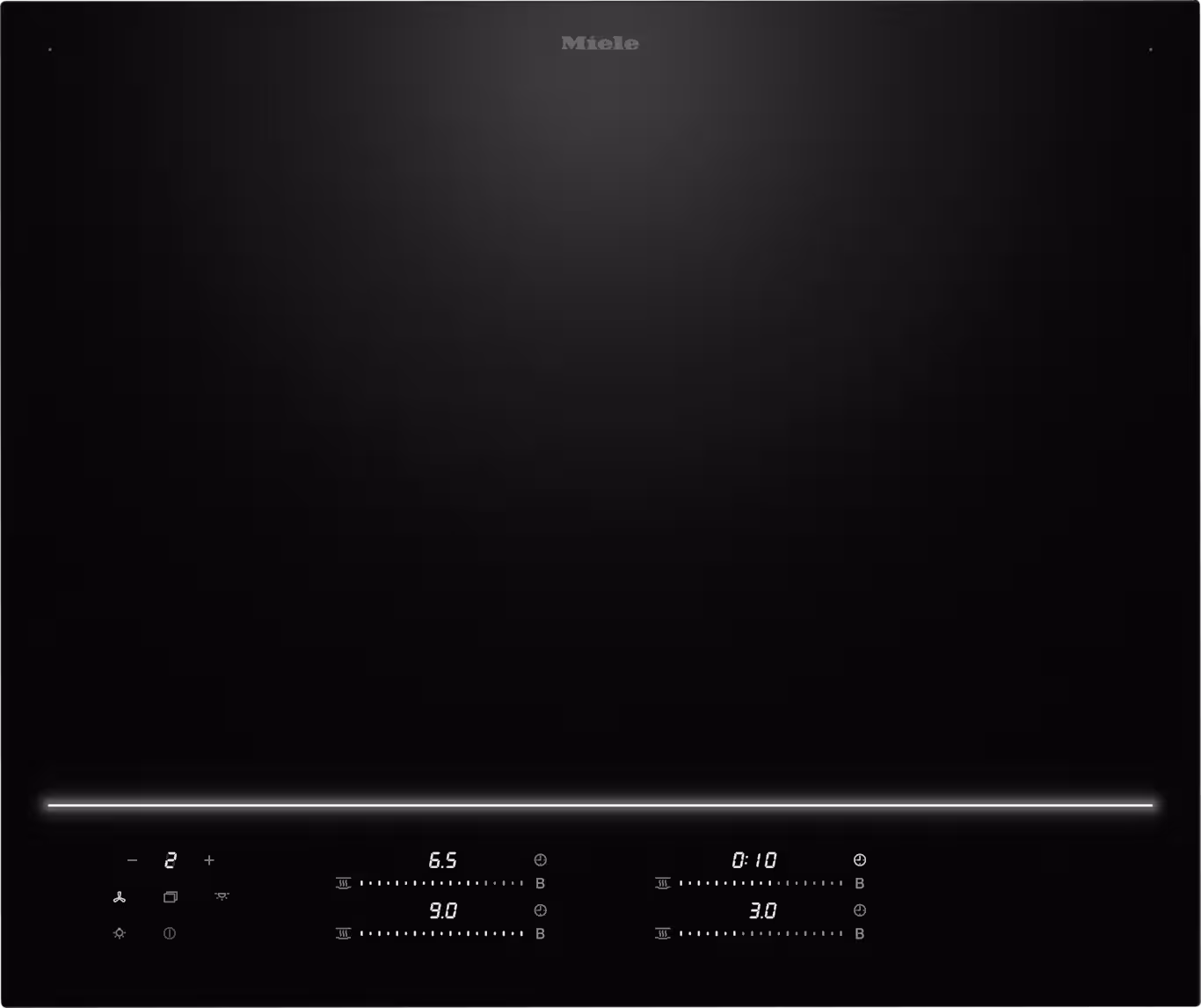 MIELE KM 8765 FL Diamond Induction hob with onset controls 620 mm | Full-surface | M Sense ready | DiamondFinish | Light line
