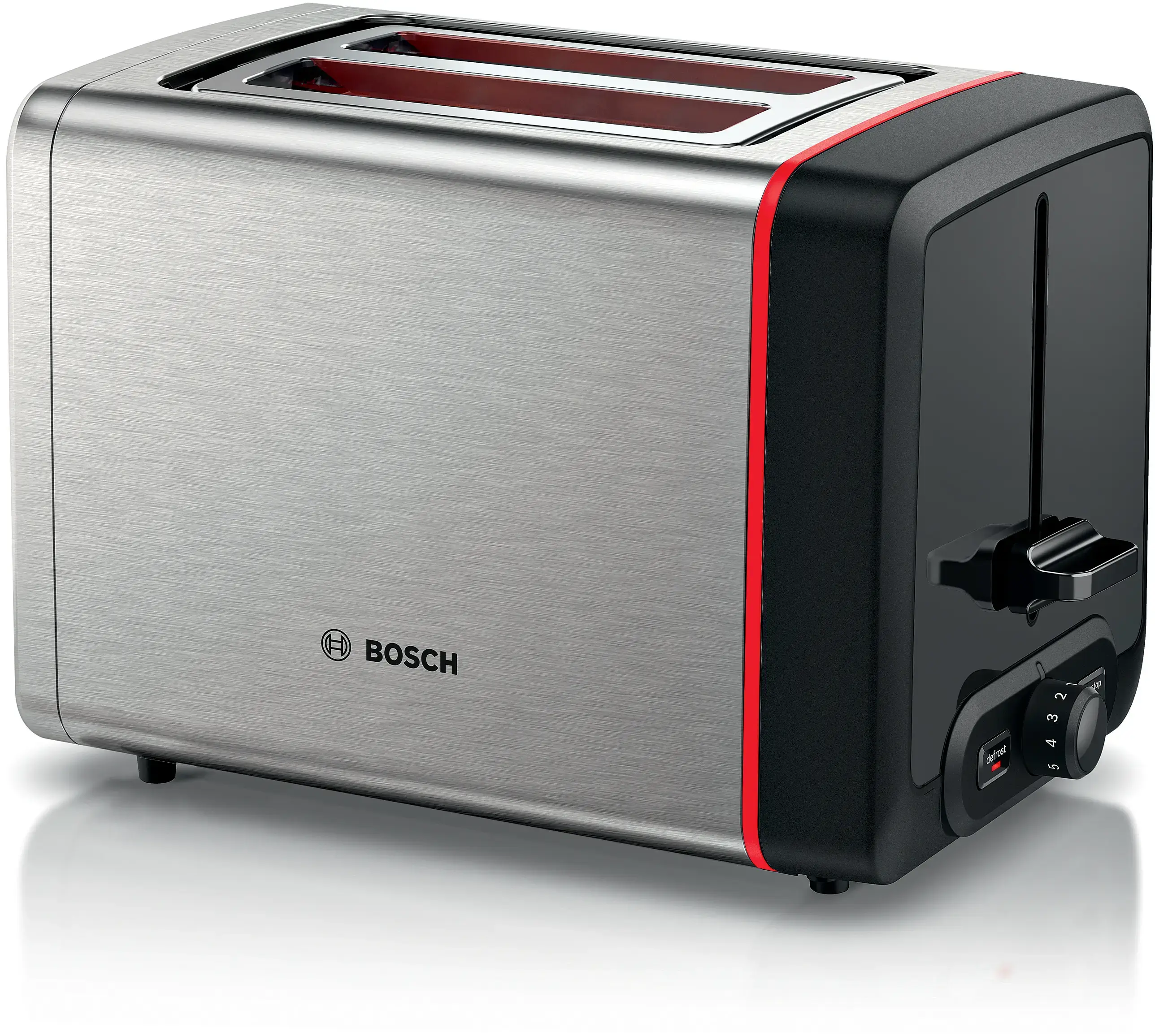 BOSCH Compact Toaster MyMoment Brushed Steel Anti-Fingerprint TAT5M420