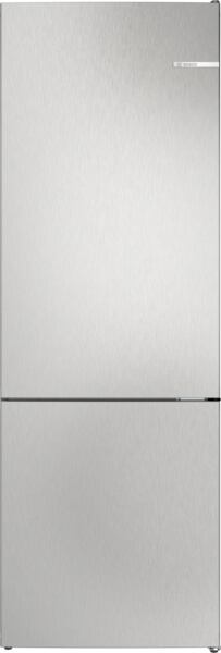BOSCH Series 4, Freestanding Fridge- Freezer, 203 x 70 cm, Metal Look KGN492LAF, Total No Frost, 440 L (5 Years General Guarantee & 15 Years Motor Guarantee)