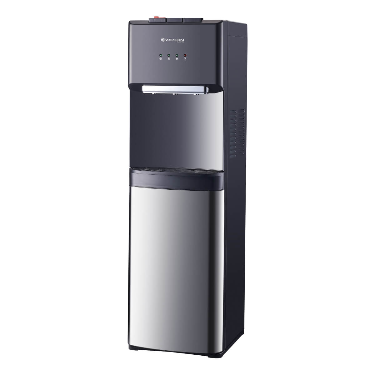 WILSON WWDFSR35S.UK Water Dispenser with with Fridge Cabinet, Black / SILVER