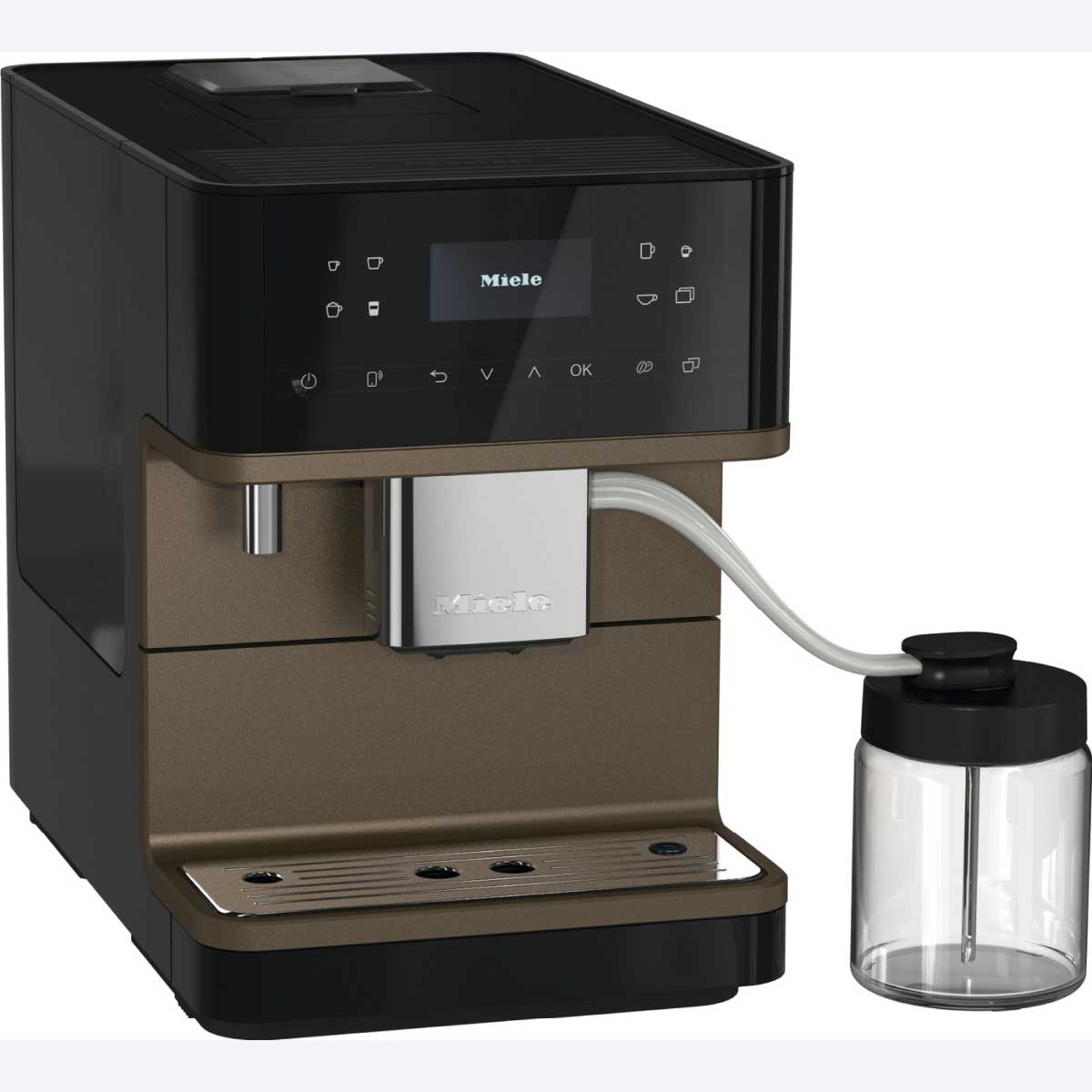 Miele CM6360 Countertop Coffee Machine, BLACK 11580970 + Lotus White 11580960