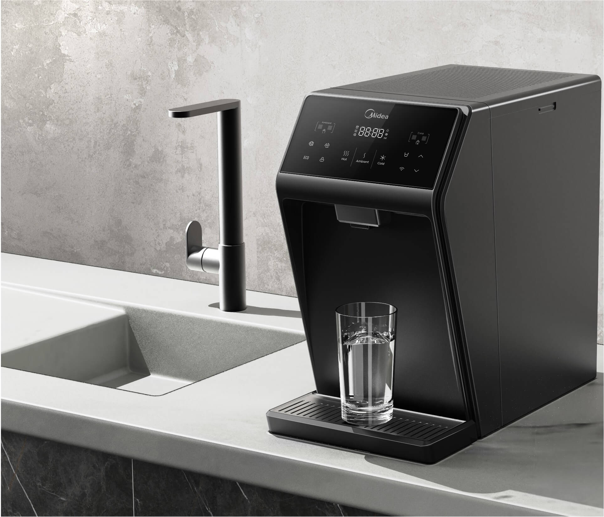 MIDEA WATER DISPENSE PURIFIER - JL2345T-E-IOT - Black