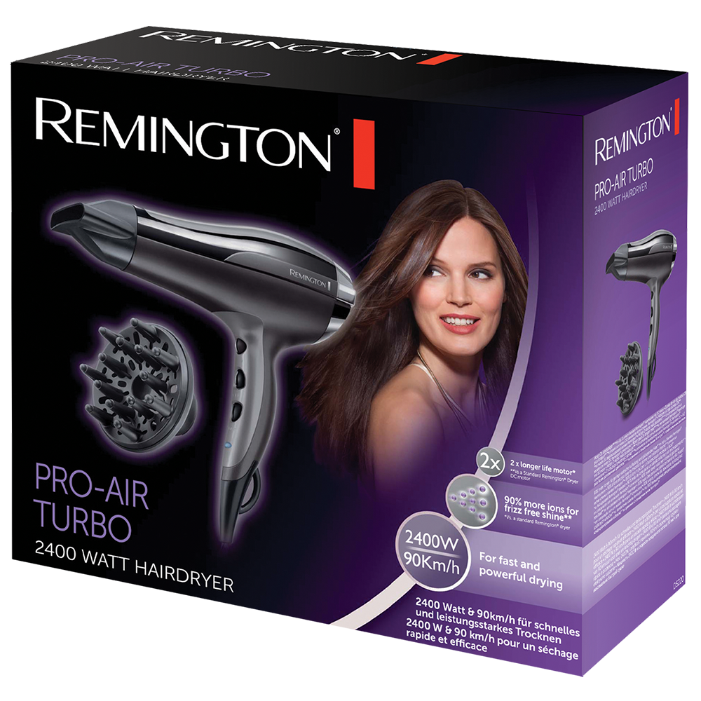 REMINGTON D5220 Hair Dryer, Black