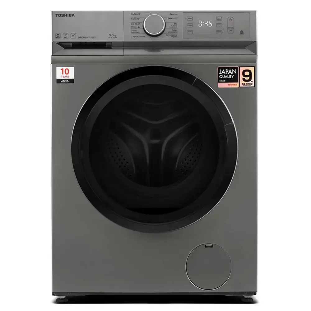 TOSHIBA WASHING MACHINE 9KG Wi-Fi / BL100A4CY(SS), 1400rpm, 5 Years Guarantee & 10 on the Motor