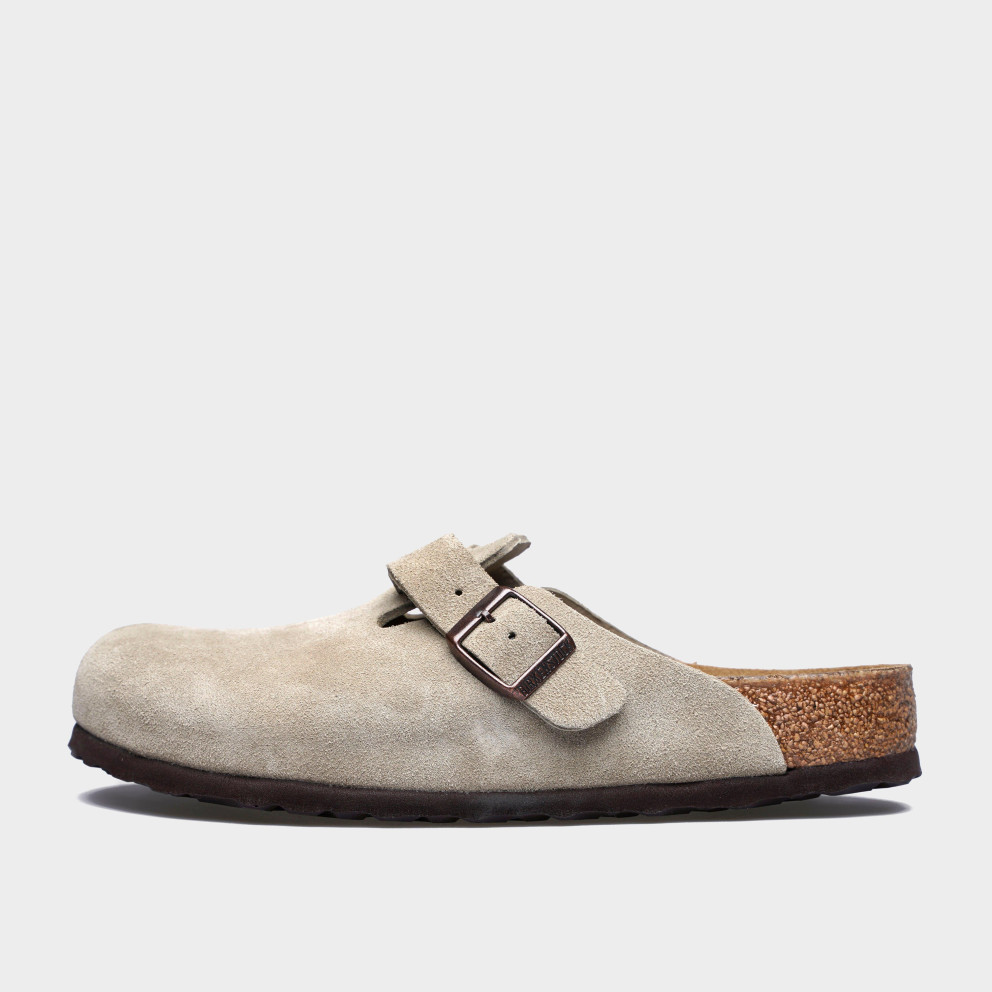 Birkenstock Leather Boston Leve Unisex Slippers (60461003548-TAUPE)