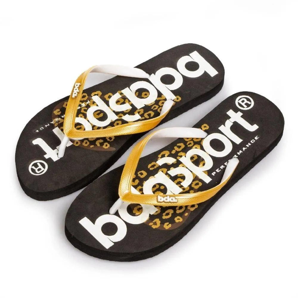 BODY ACTION WOMEN'S SUMMER BEACH FLIP FLOPS (091301-BLACK)