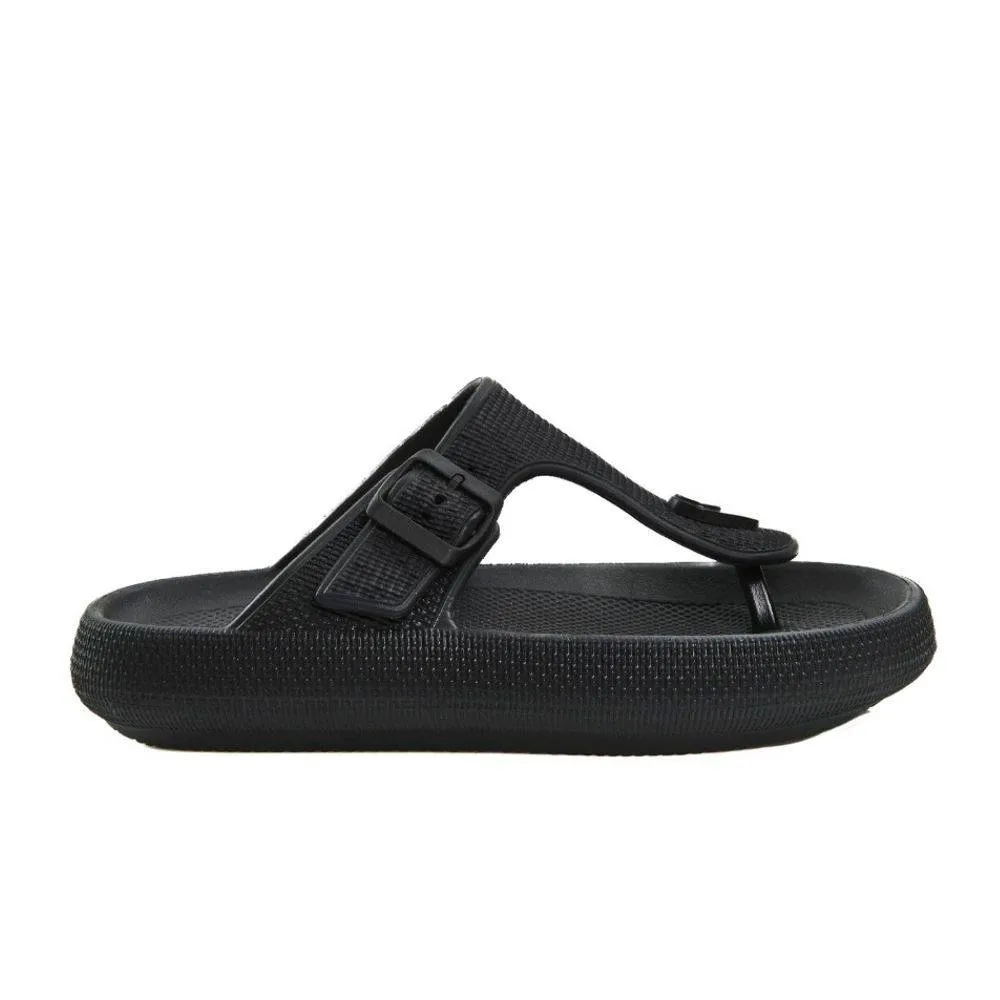 BODY ACTION WOMEN'S SEA SANDALS (091504-01-BLACK)